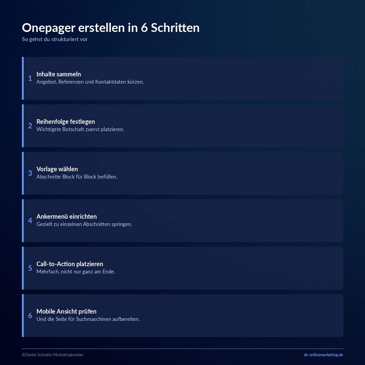 onepager erstellen