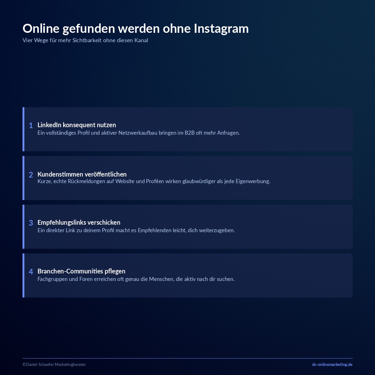 Online gefunden werden: So wirst du auf jedem Kanal sichtbar 5 online gefunden werden ohne instagram