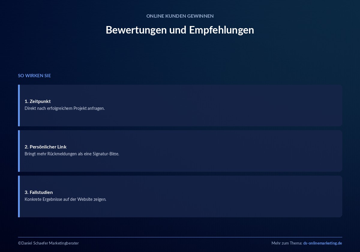 online kunden gewinnen bewertungen empfehlungen