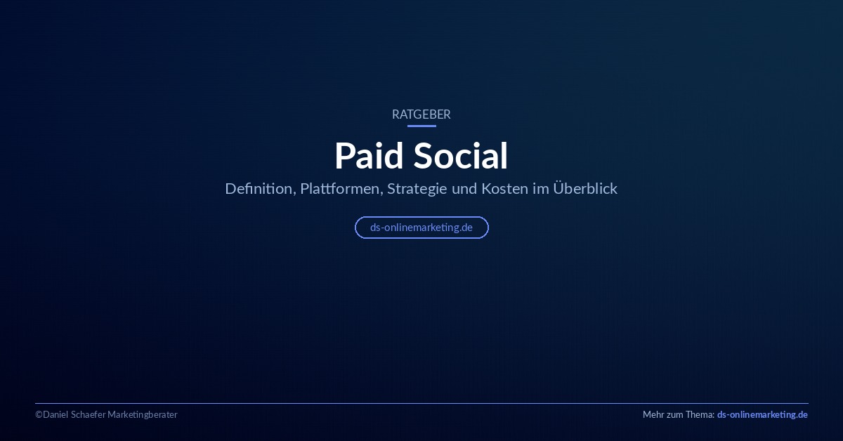 Paid Social: Definition, Plattformen und Strategie im Überblick
