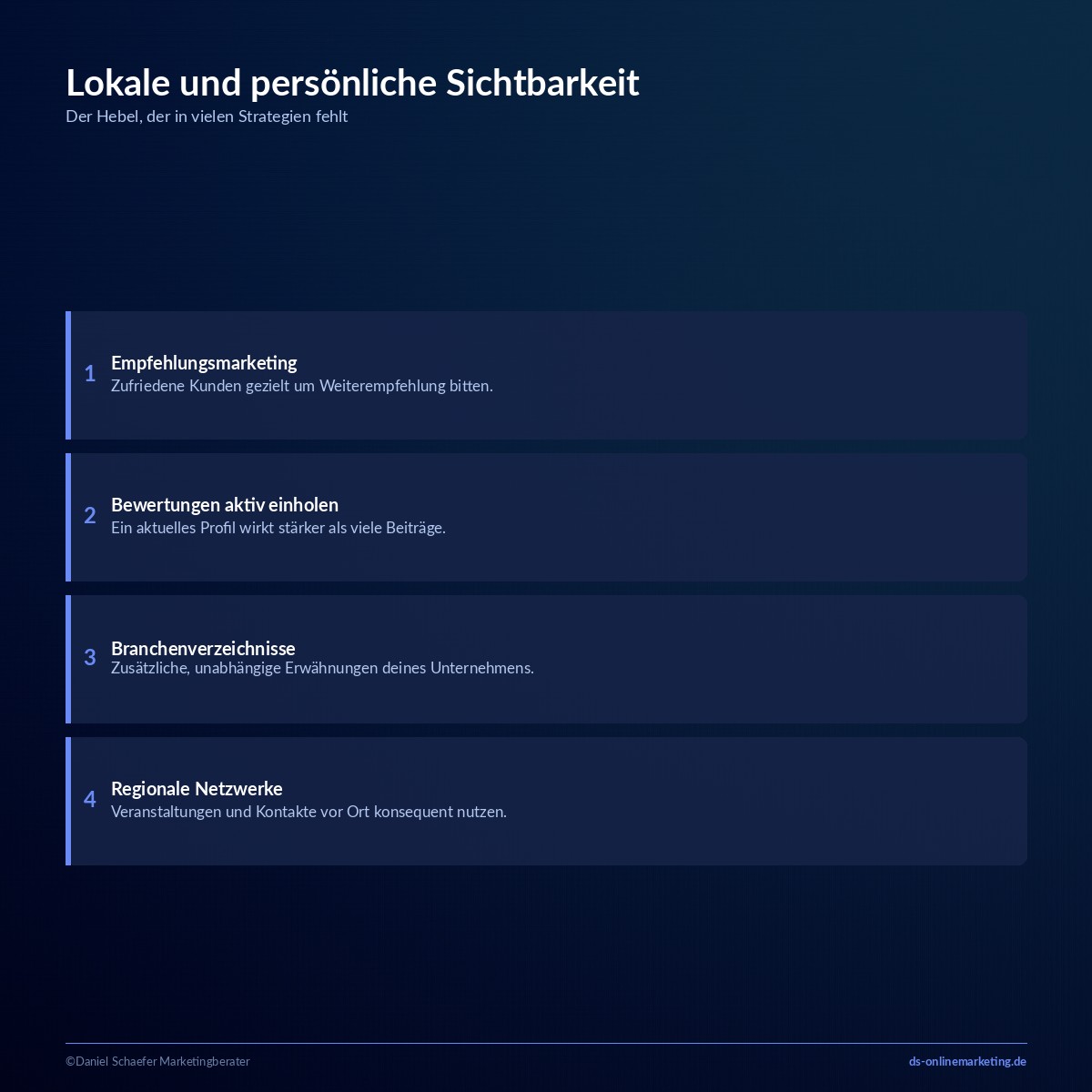 Sichtbarkeit erhöhen: Die Hebel, die zuerst wirken 7 sichtbarkeit erhoehen lokal empfehlung