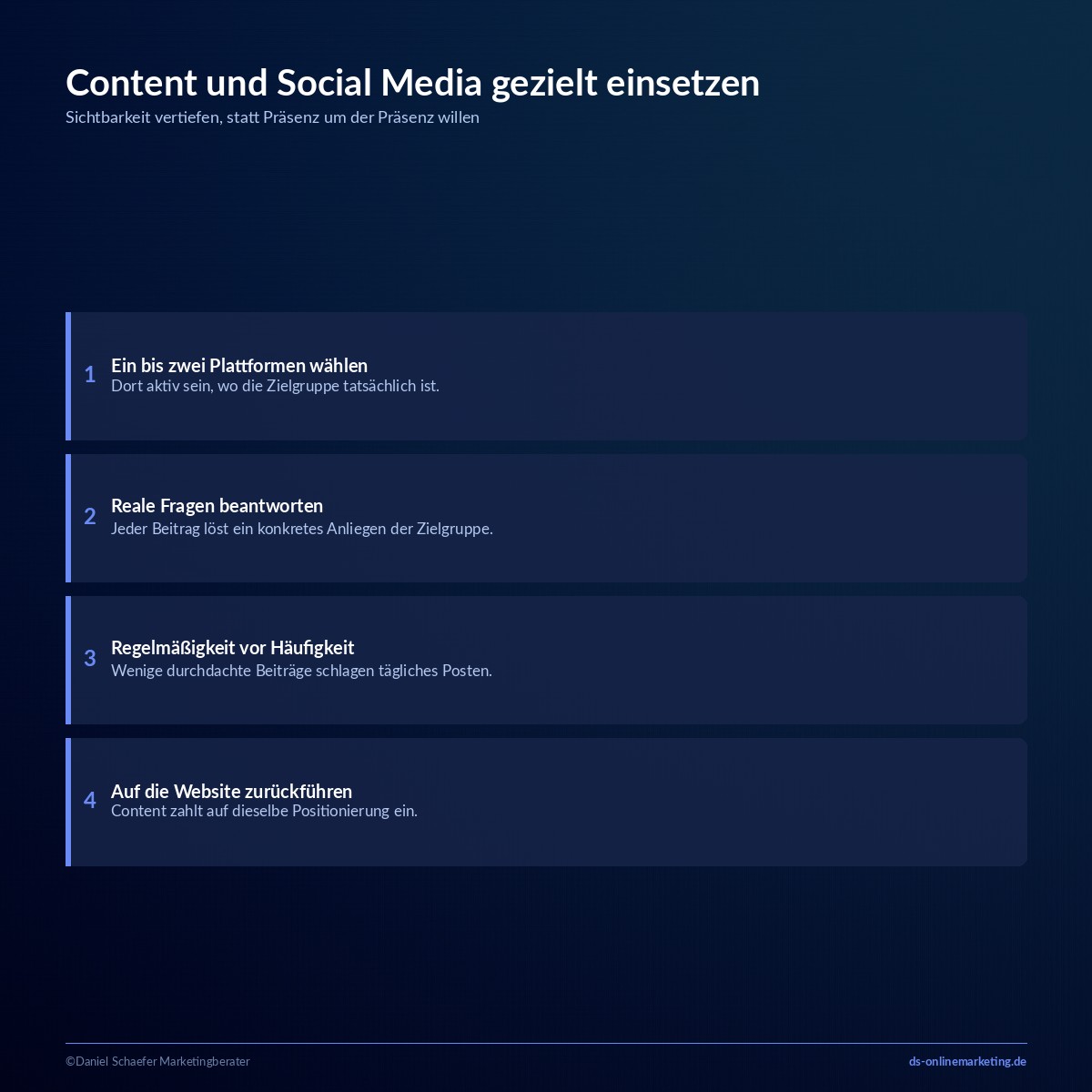 Sichtbarkeit erhöhen: Die Hebel, die zuerst wirken 5 sichtbarkeit erhoehen social content