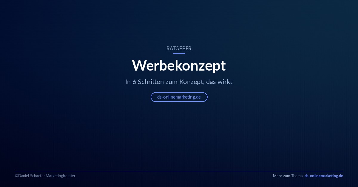 Werbekonzept in 6 Schritten zum Konzept, das wirkt