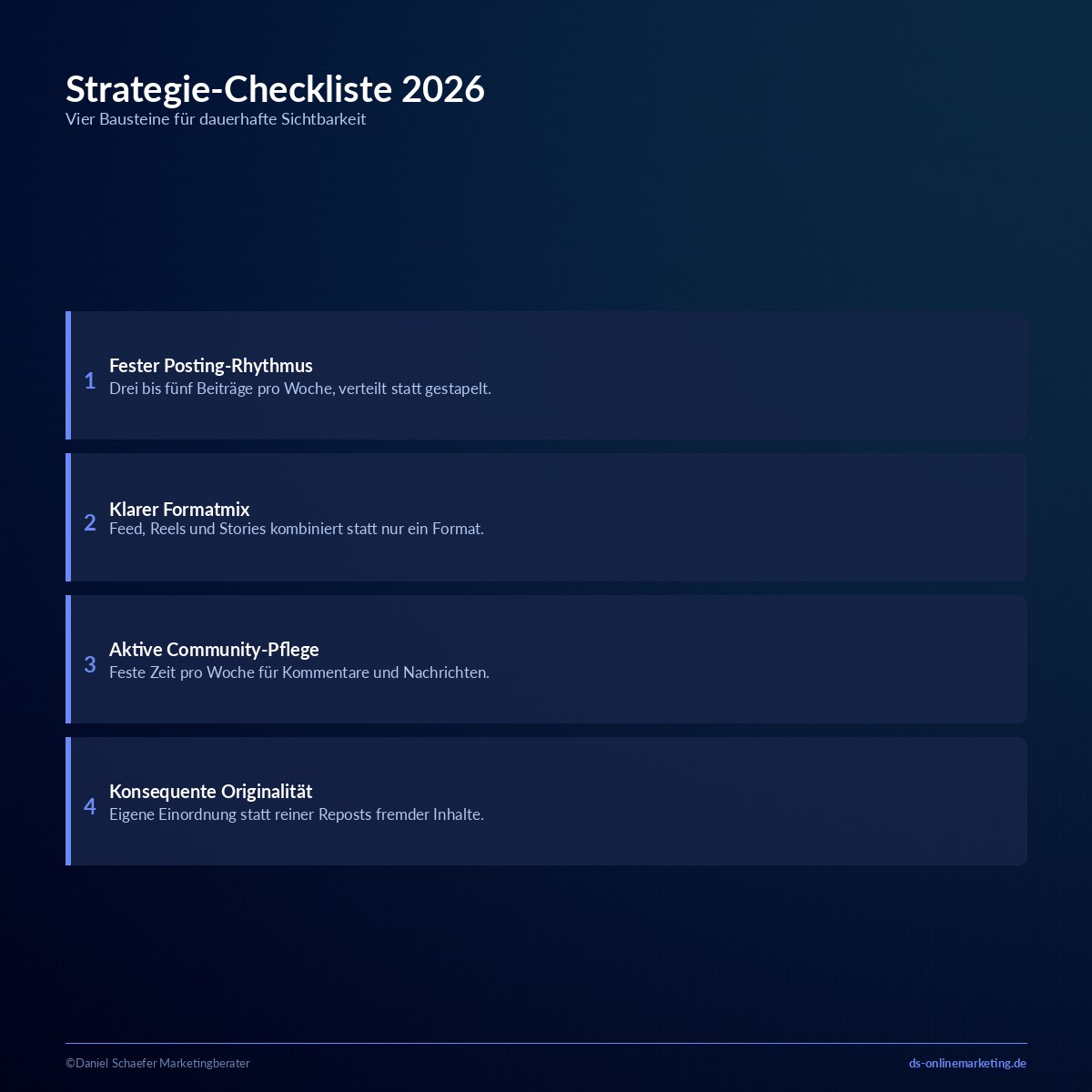 instagram algorithmus strategie checkliste