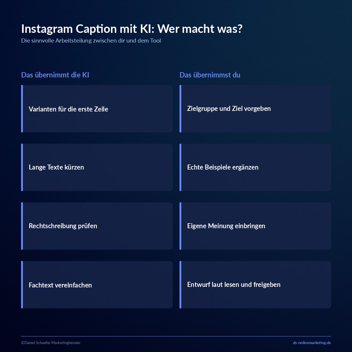 Instagram Caption: Aufbau, Länge und 8 Vorlagen zum Kopieren 6 instagram caption ki