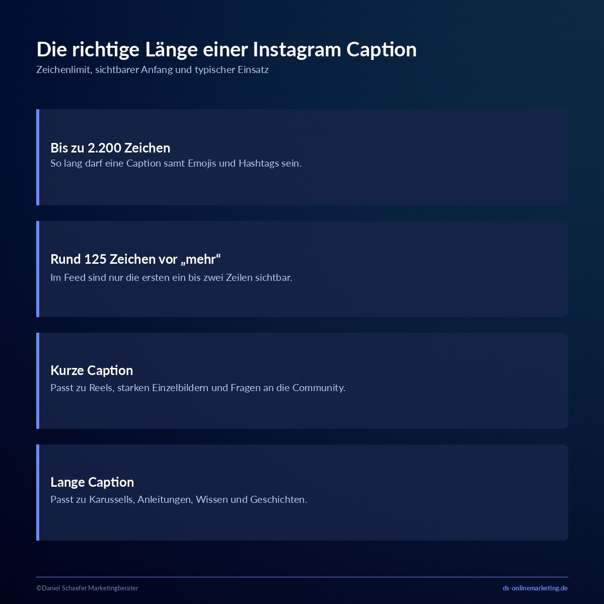 Instagram Caption: Aufbau, Länge und 8 Vorlagen zum Kopieren 3 instagram caption laenge