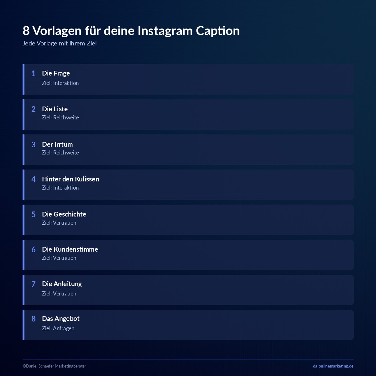 Instagram Caption: Aufbau, Länge und 8 Vorlagen zum Kopieren 5 instagram caption vorlagen