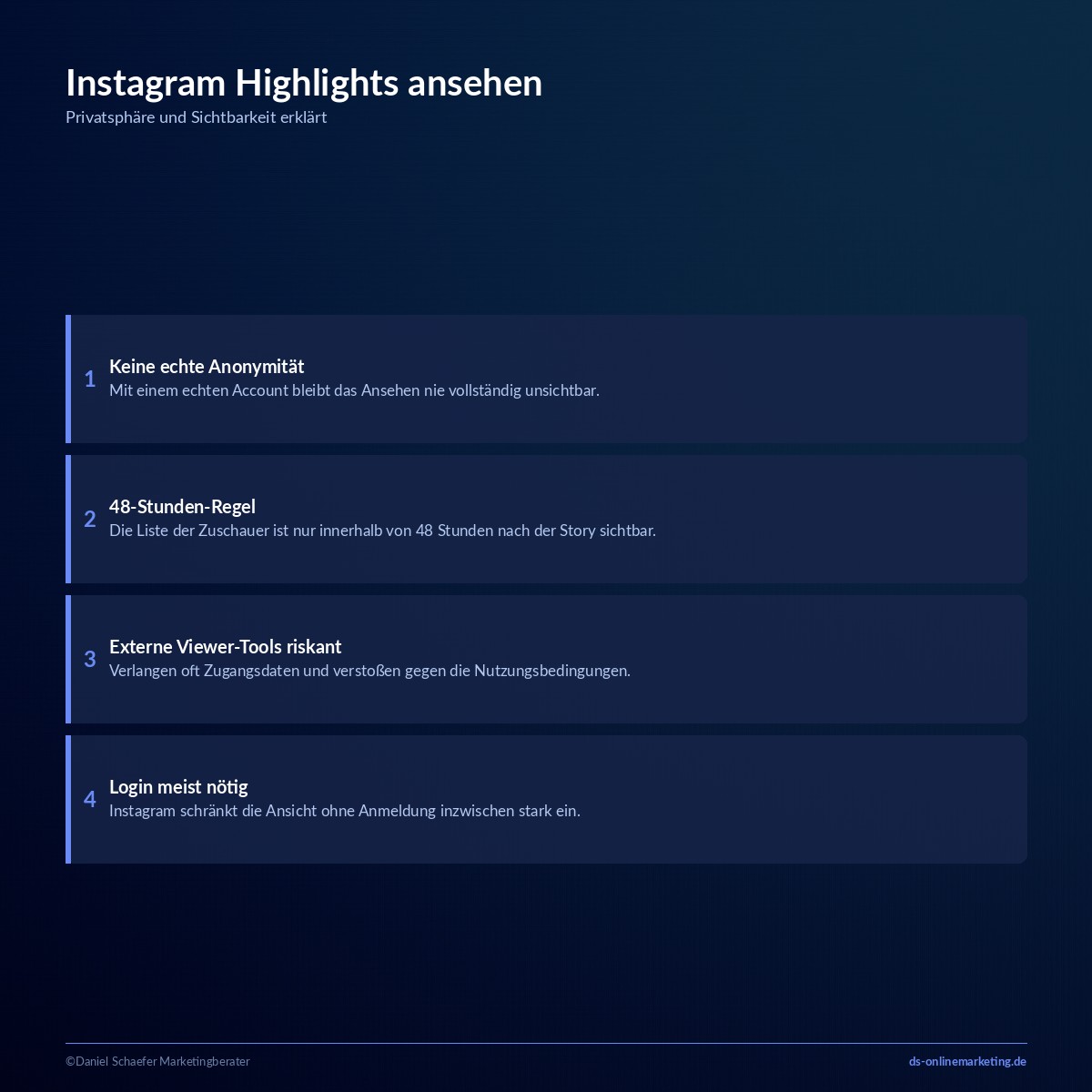 Instagram Highlights ansehen: Privatsphaere und Sichtbarkeit erklaert