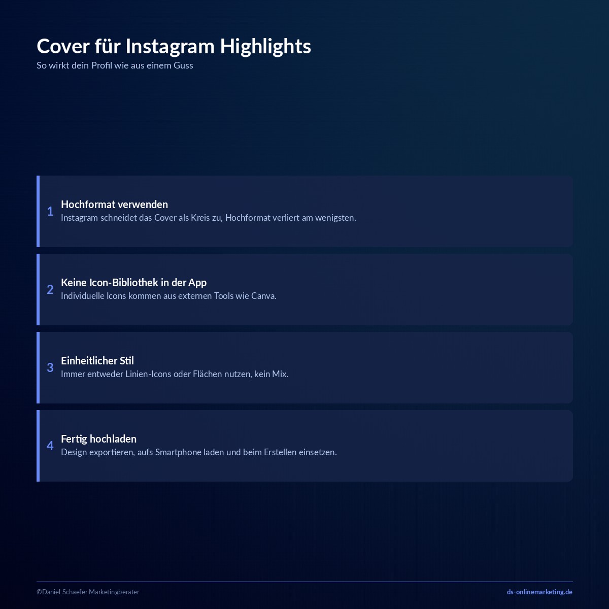 Instagram Highlights Cover gestalten: Icons und Design fuer dein Profil