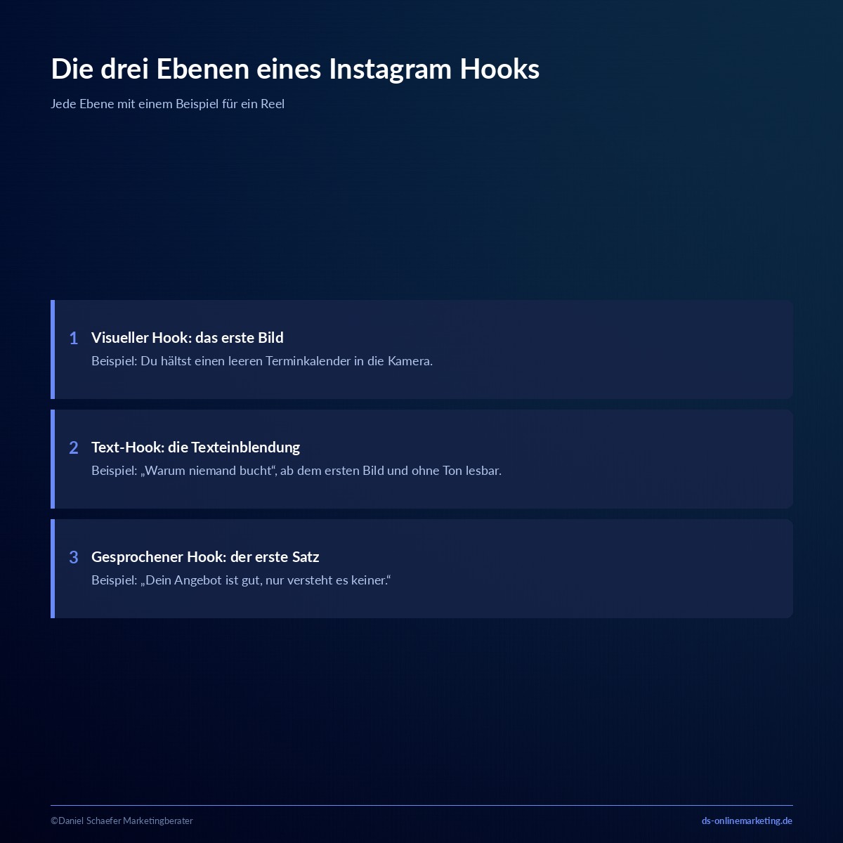 instagram hooks drei ebenen
