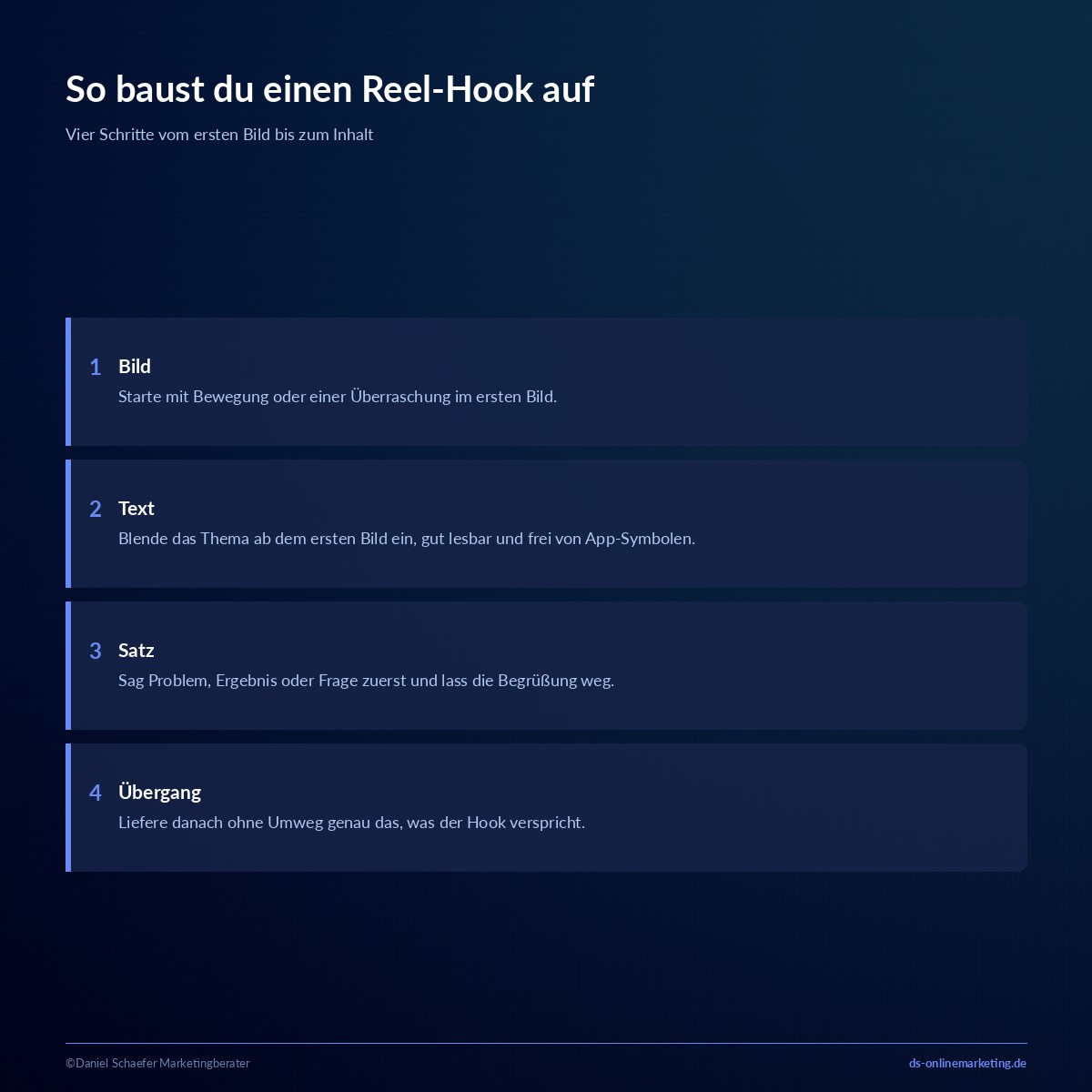 instagram hooks reels aufbau