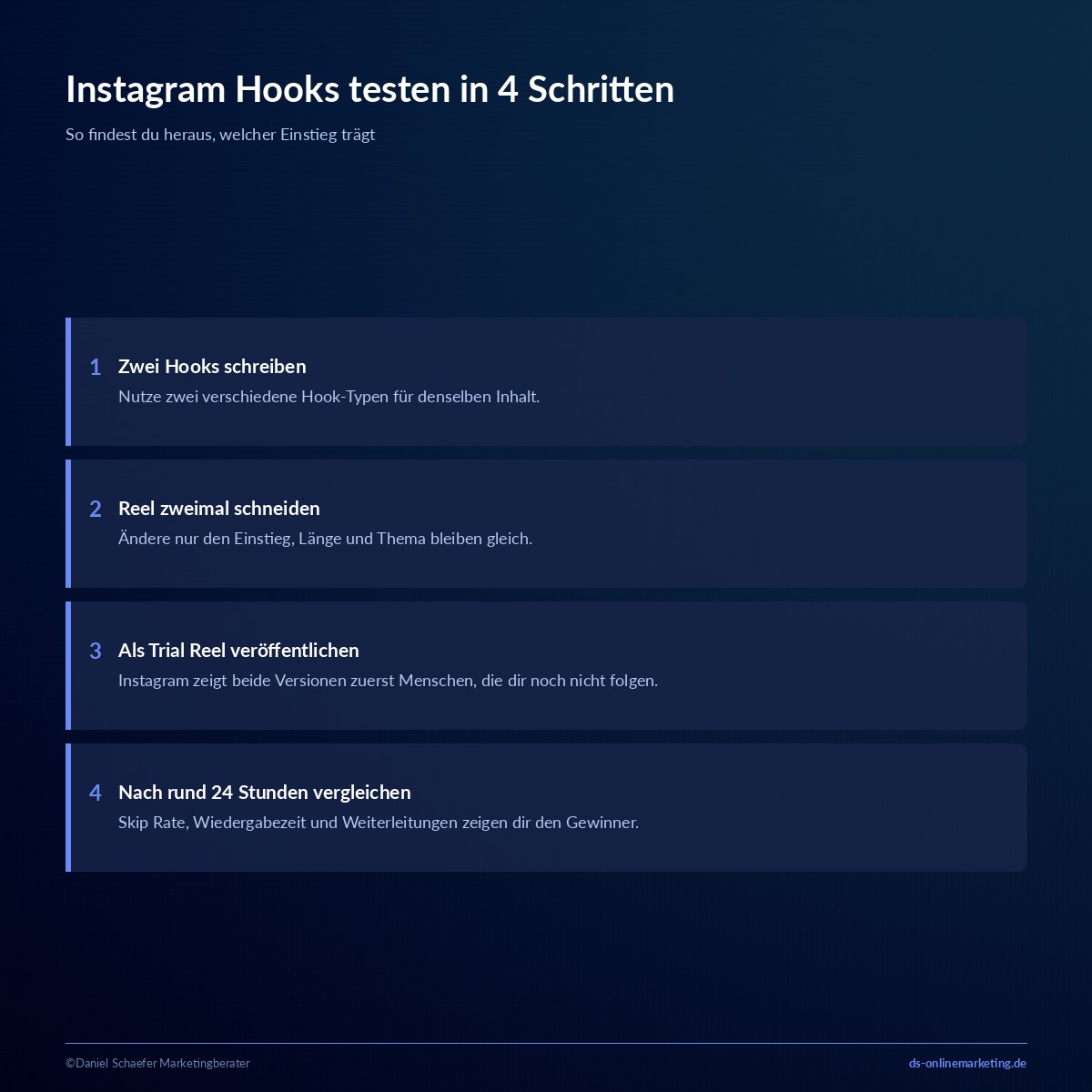 instagram hooks testen