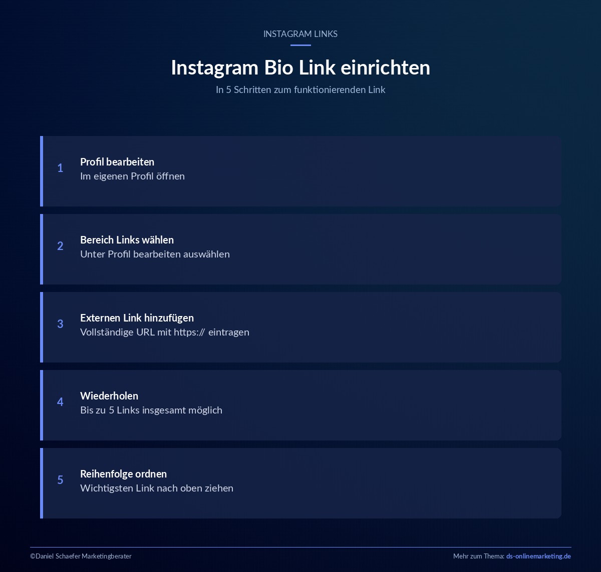 instagram links bio einrichten