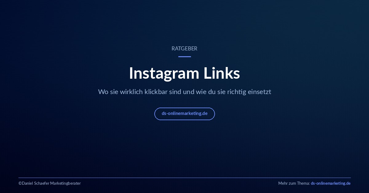 Instagram Links: Wo sie funktionieren und wie du sie einsetzt