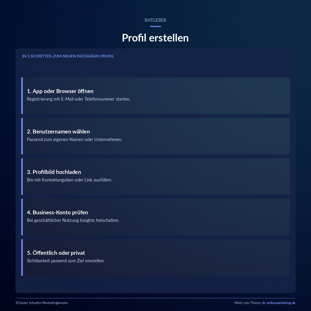 instagram profil erstellen