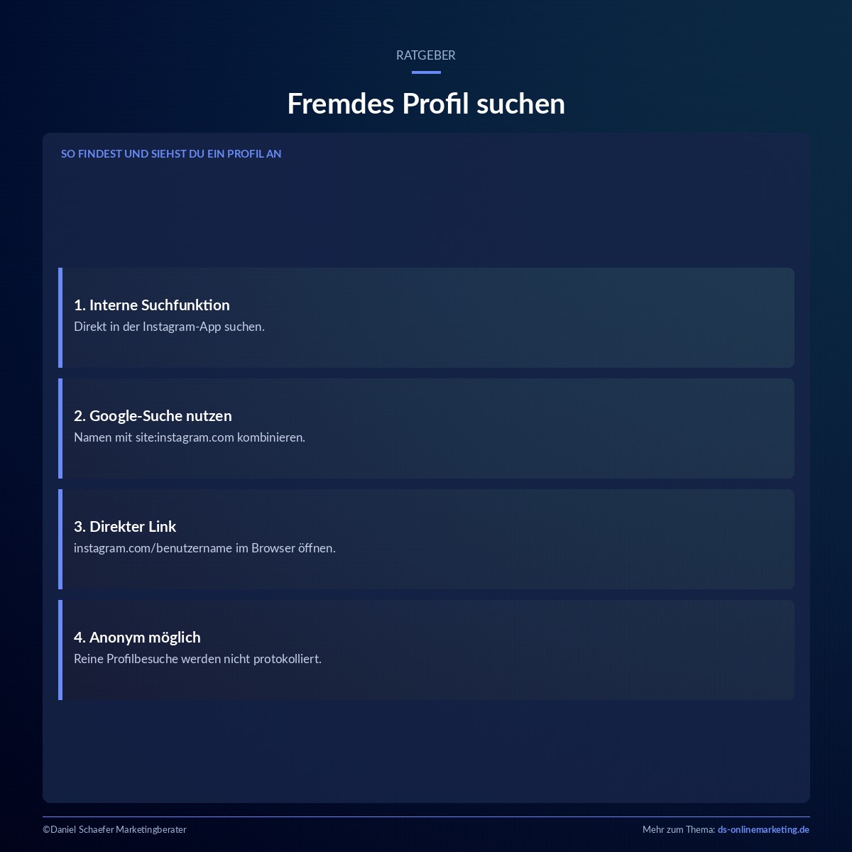 instagram profil suchen