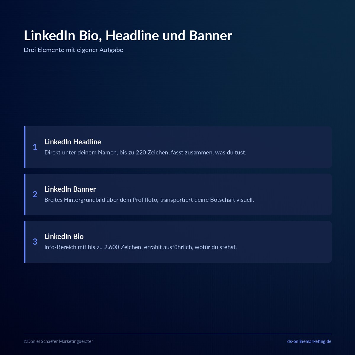 linkedin bio headline banner