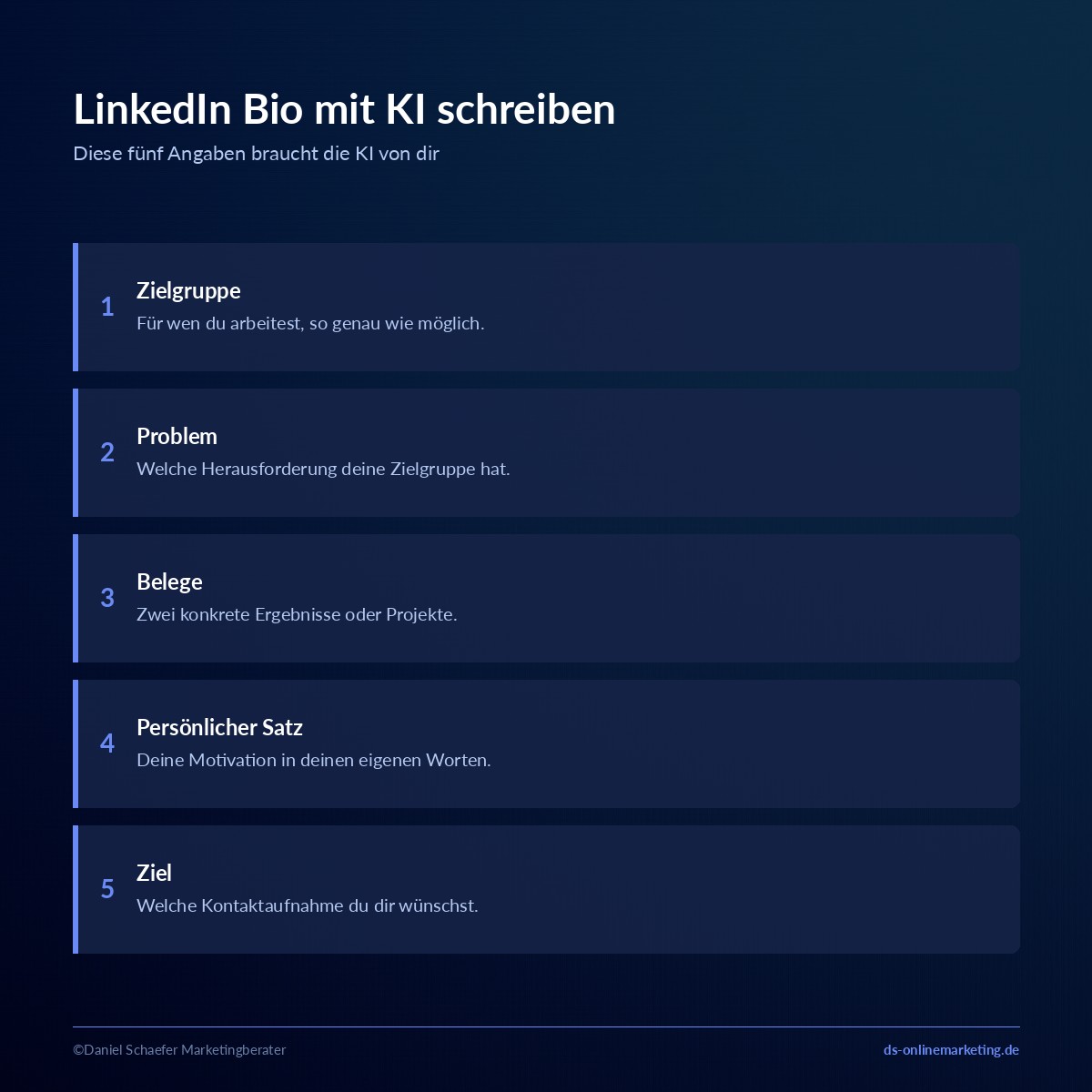 linkedin bio ki