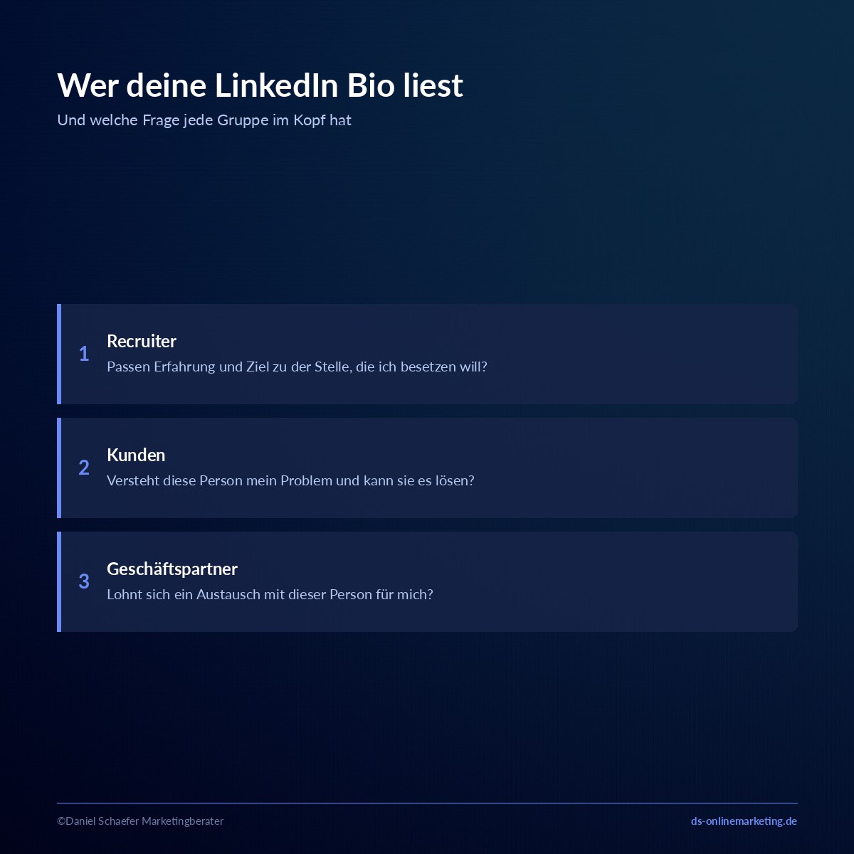 linkedin bio leser