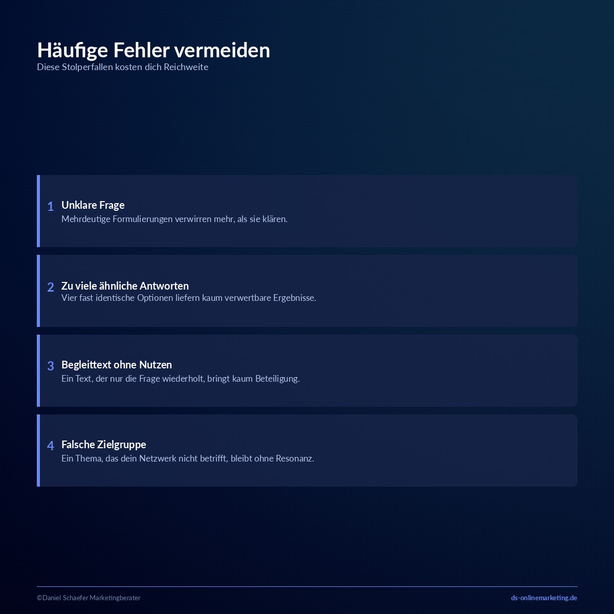 LinkedIn Umfrage erstellen: In 5 Schritten zu mehr Reichweite und echten Insights 5 linkedin umfrage fehler vermeiden