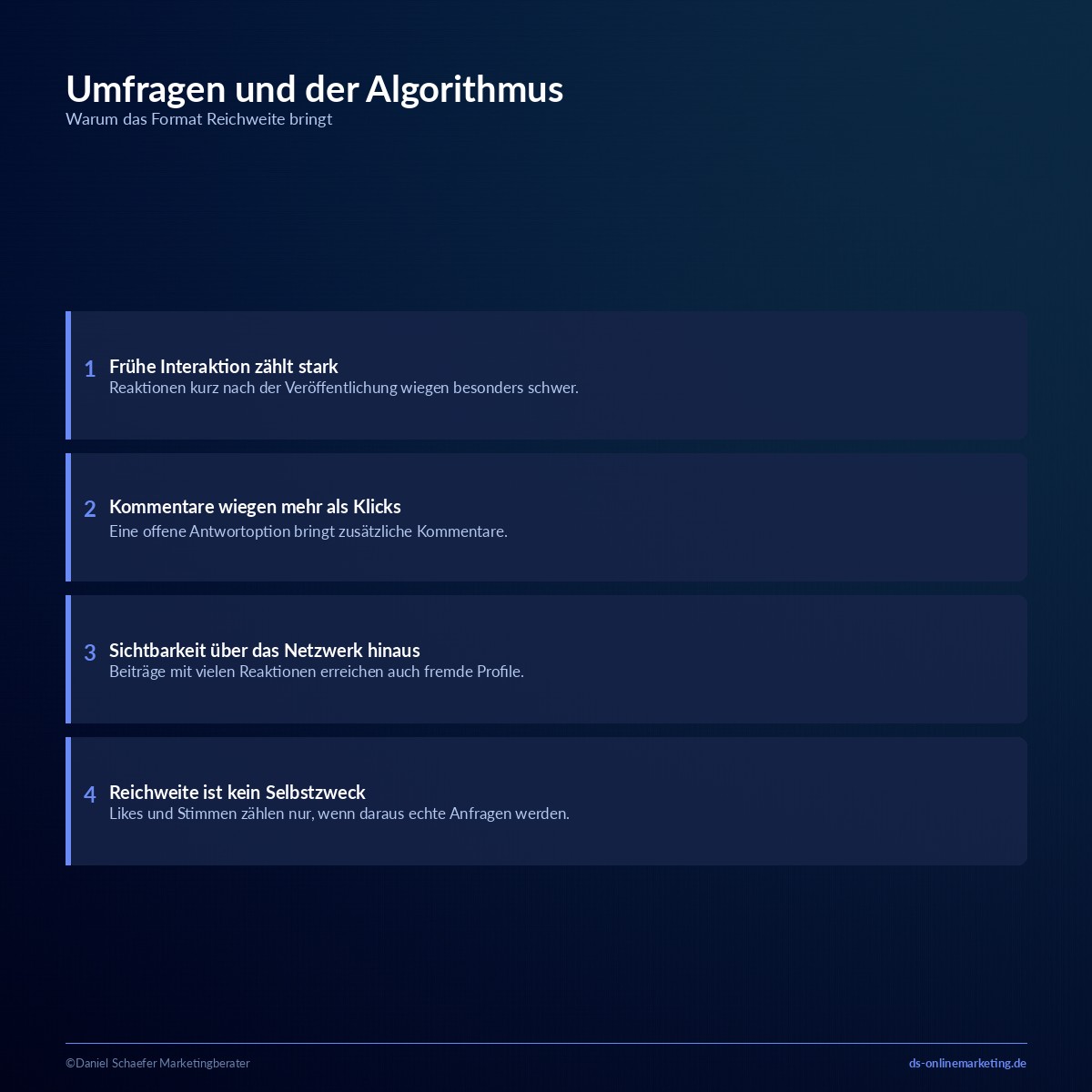 LinkedIn Umfrage erstellen: In 5 Schritten zu mehr Reichweite und echten Insights 6 linkedin umfrage reichweite algorithmus