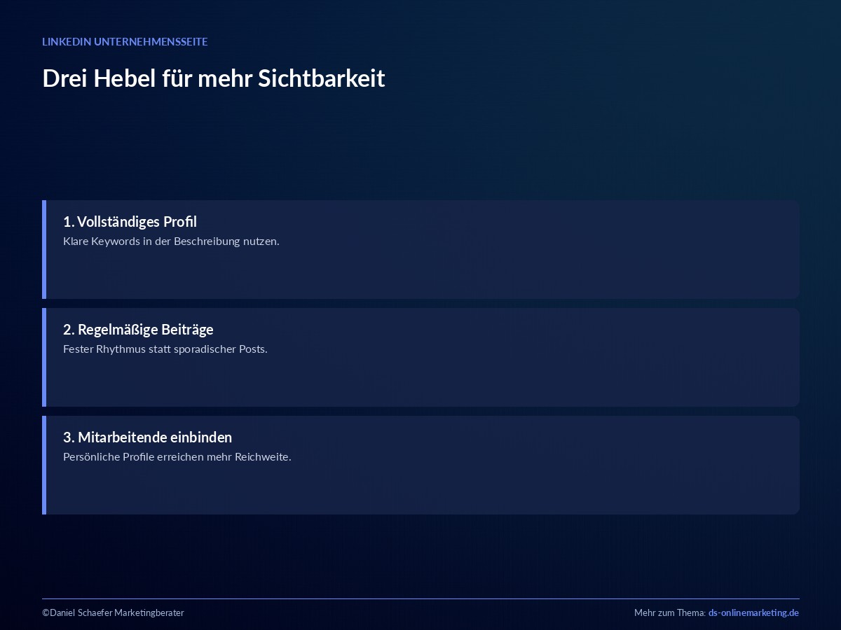 linkedin unternehmensseite sichtbarkeit