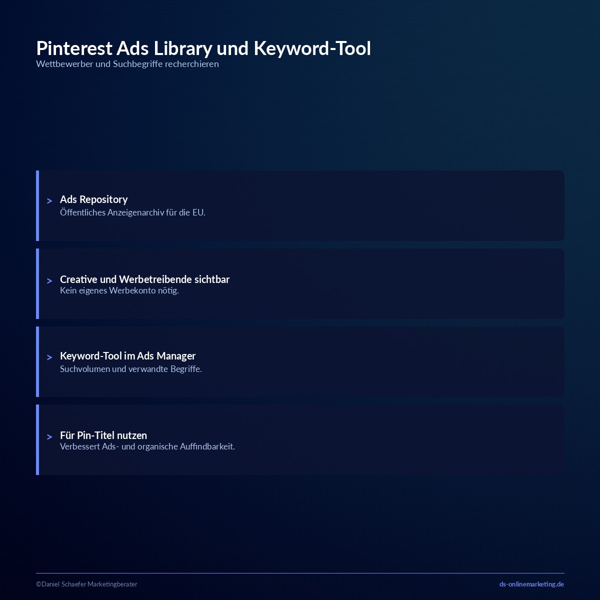pinterest ads library keyword tool