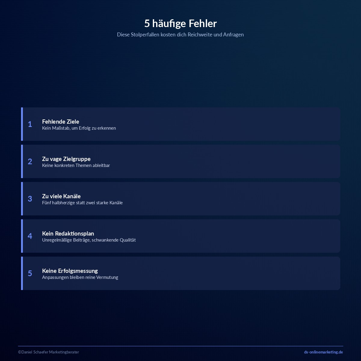 social media konzept fehler