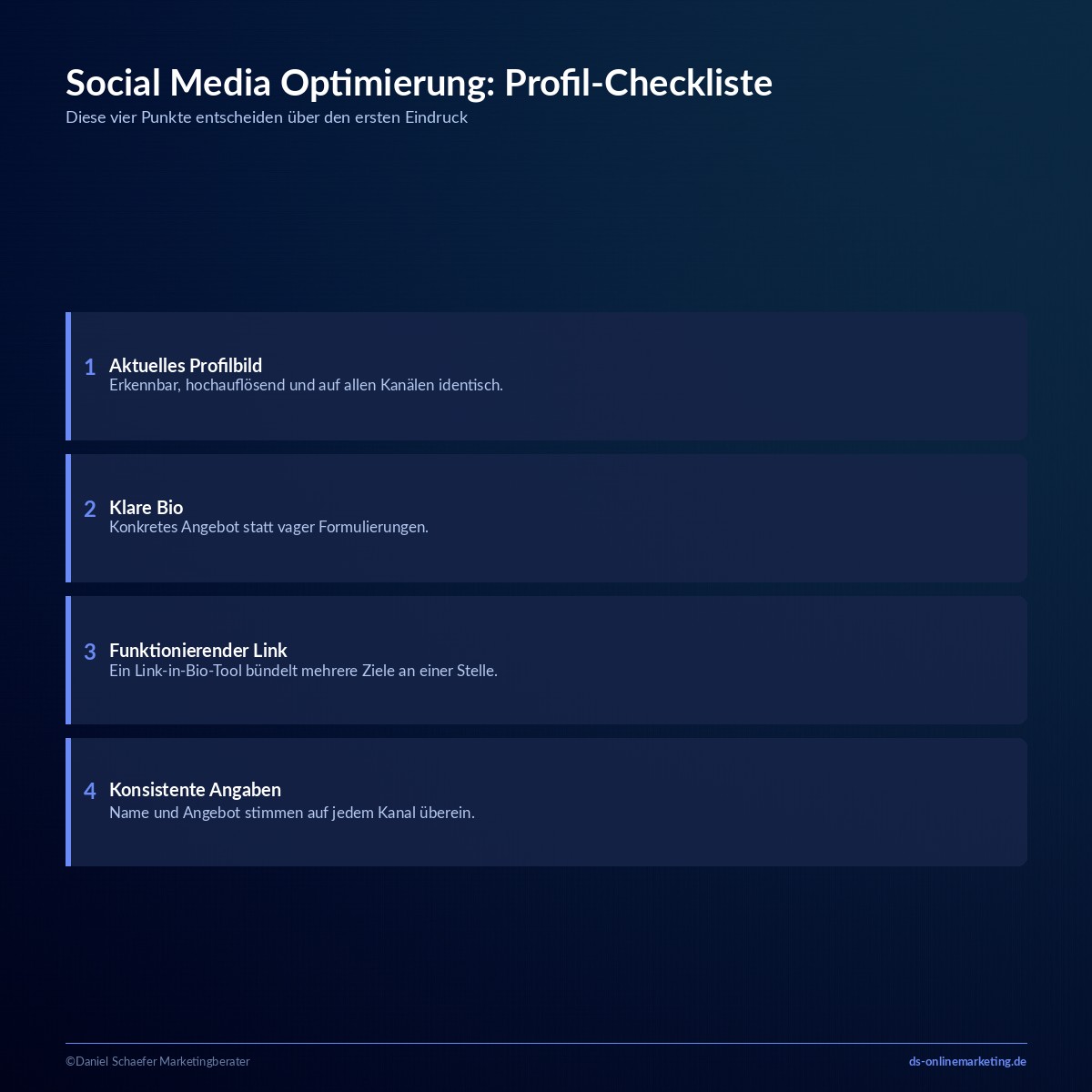 Social Media Optimierung: Mehr Reichweite und Engagement aus bestehenden Kanälen 2 social media optimierung profil