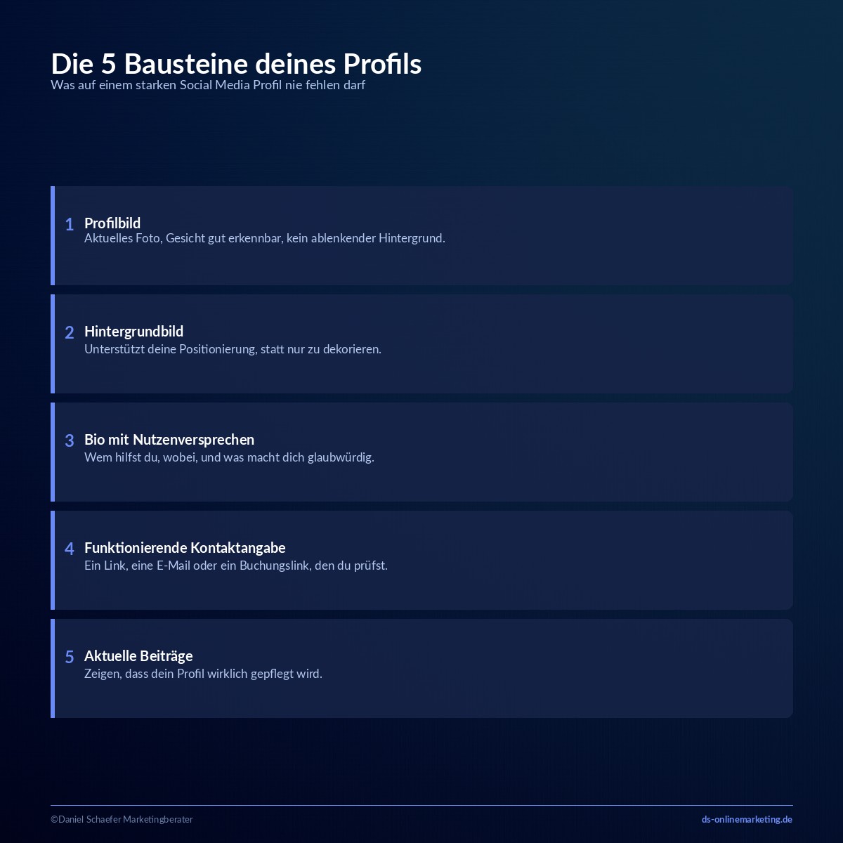 social media profil grundlagen