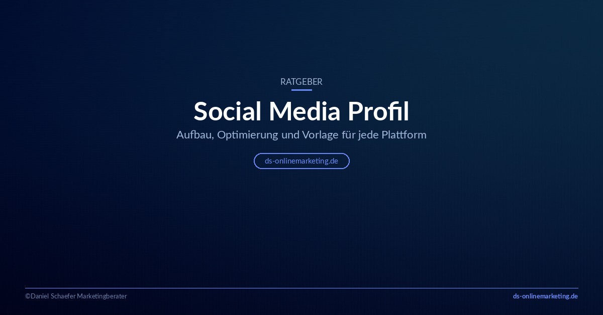 Social Media Profil Titelfolie