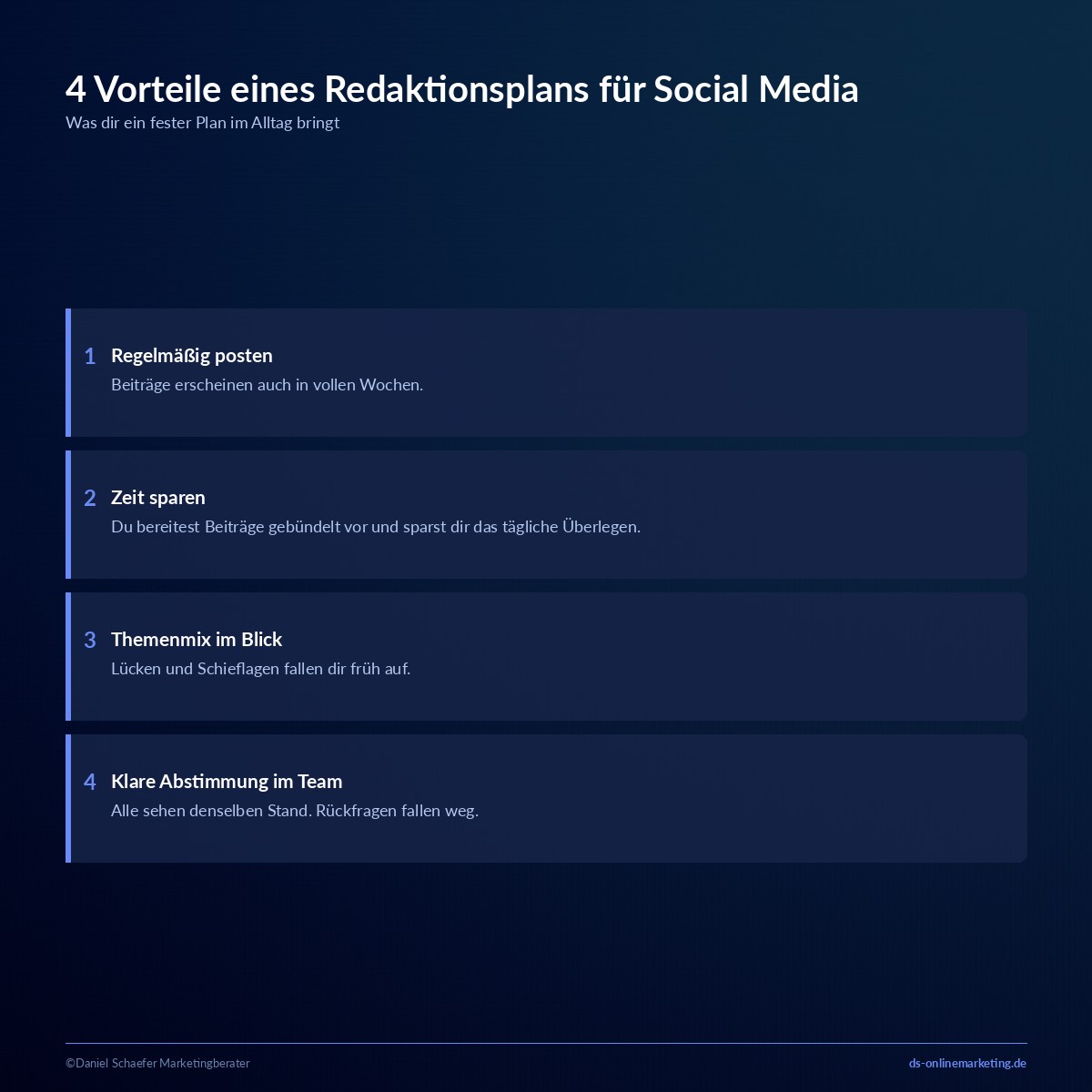 social media redaktionsplan vorteile