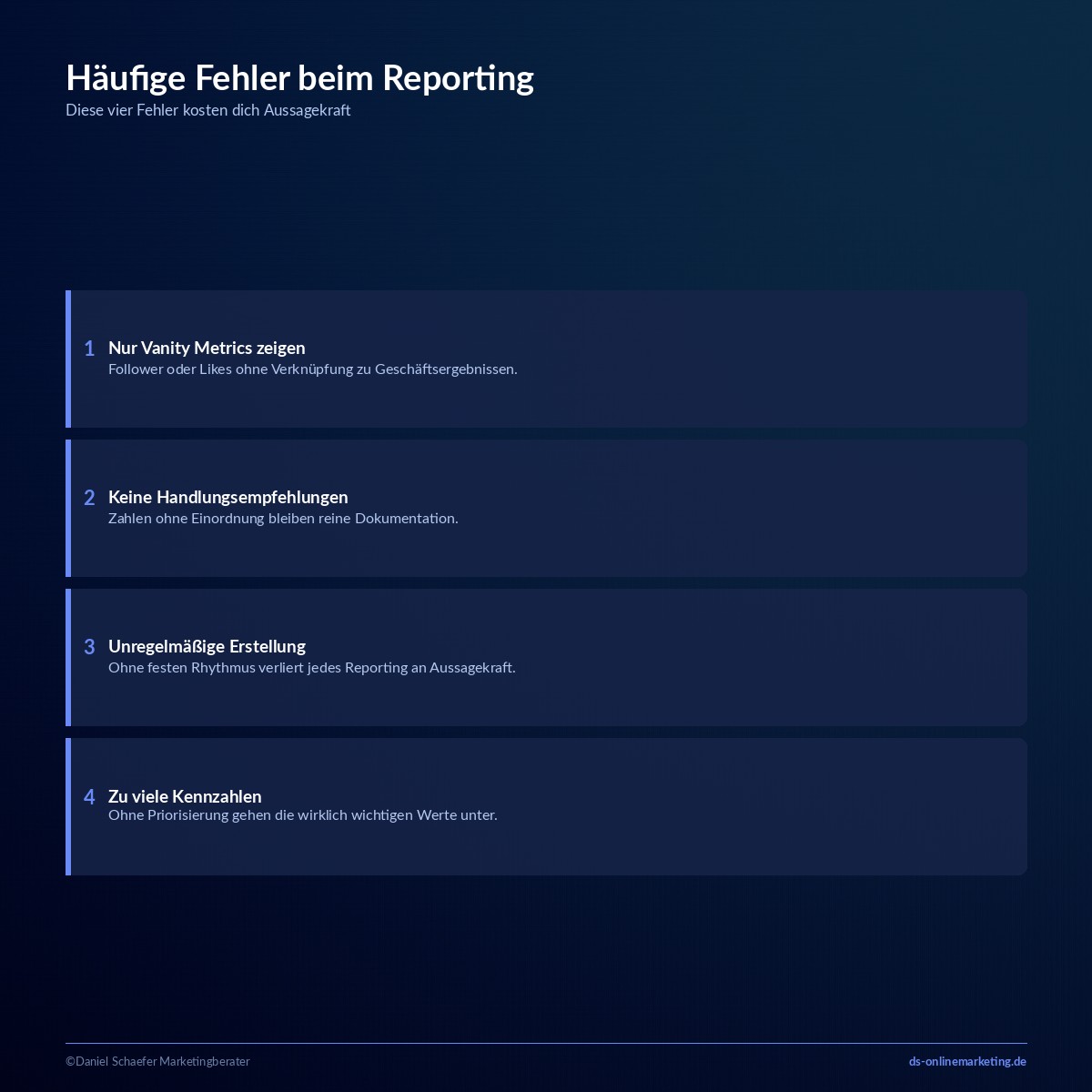 social media reporting haeufige fehler