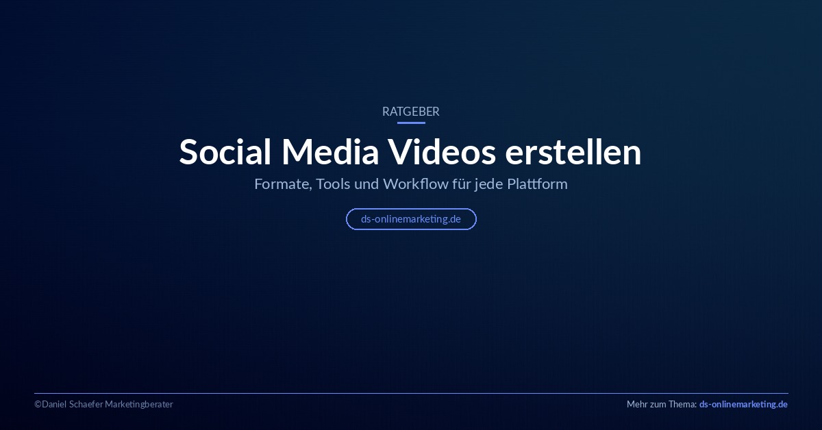 Social Media Videos erstellen: Ratgeber für Formate und Tools