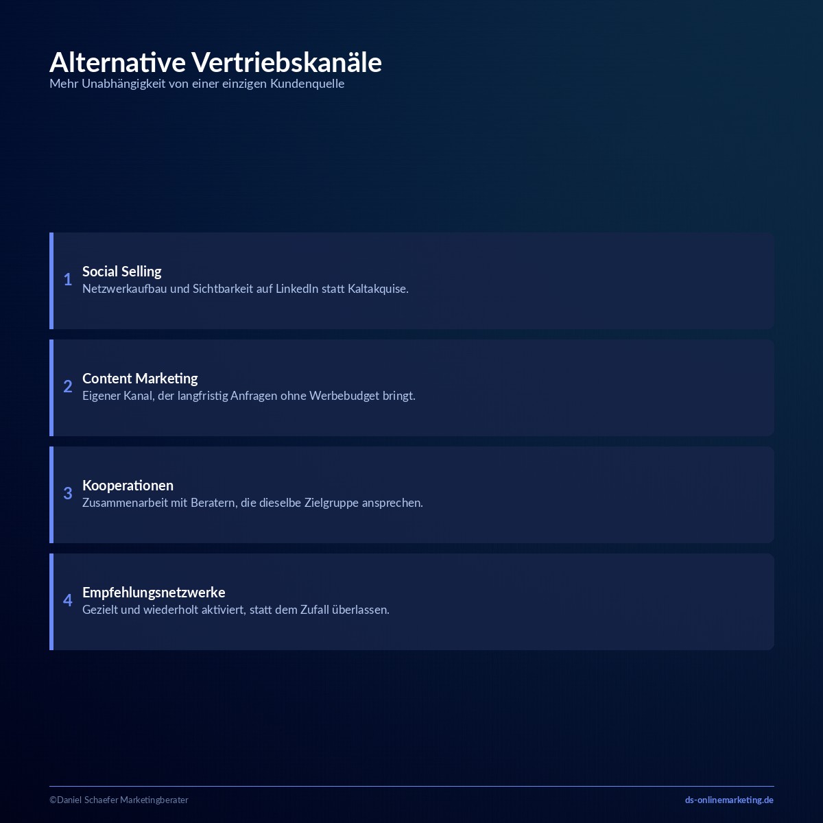 Vertriebskanäle: Definition, Arten und die richtige Auswahl für dein Unternehmen 5 vertriebskanaele alternative