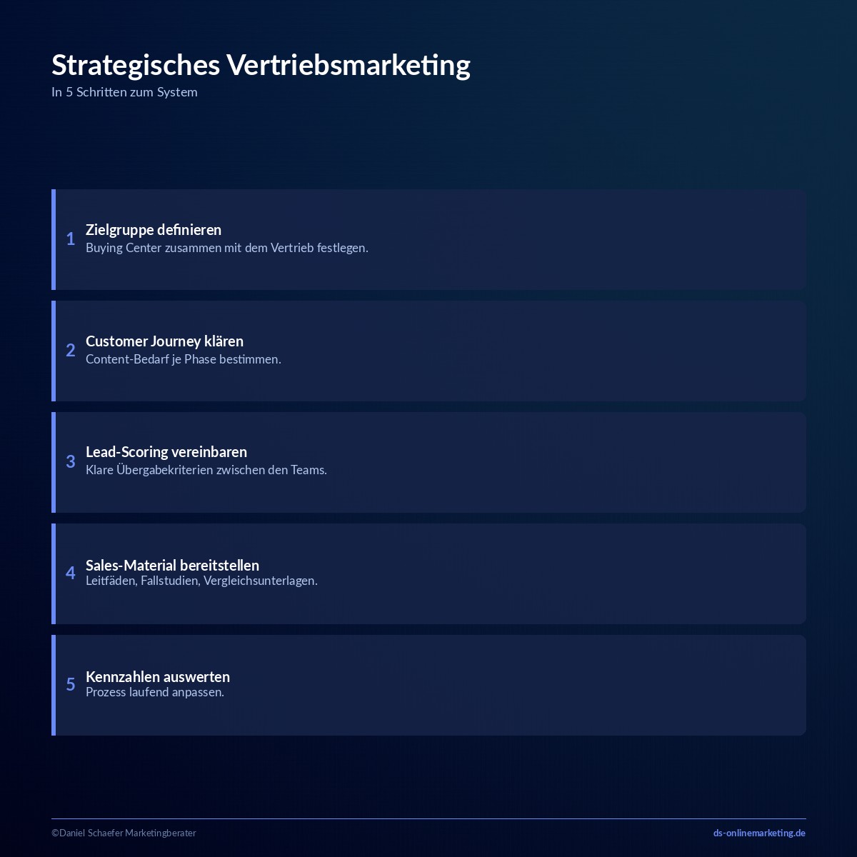 vertriebsmarketing 5 schritte