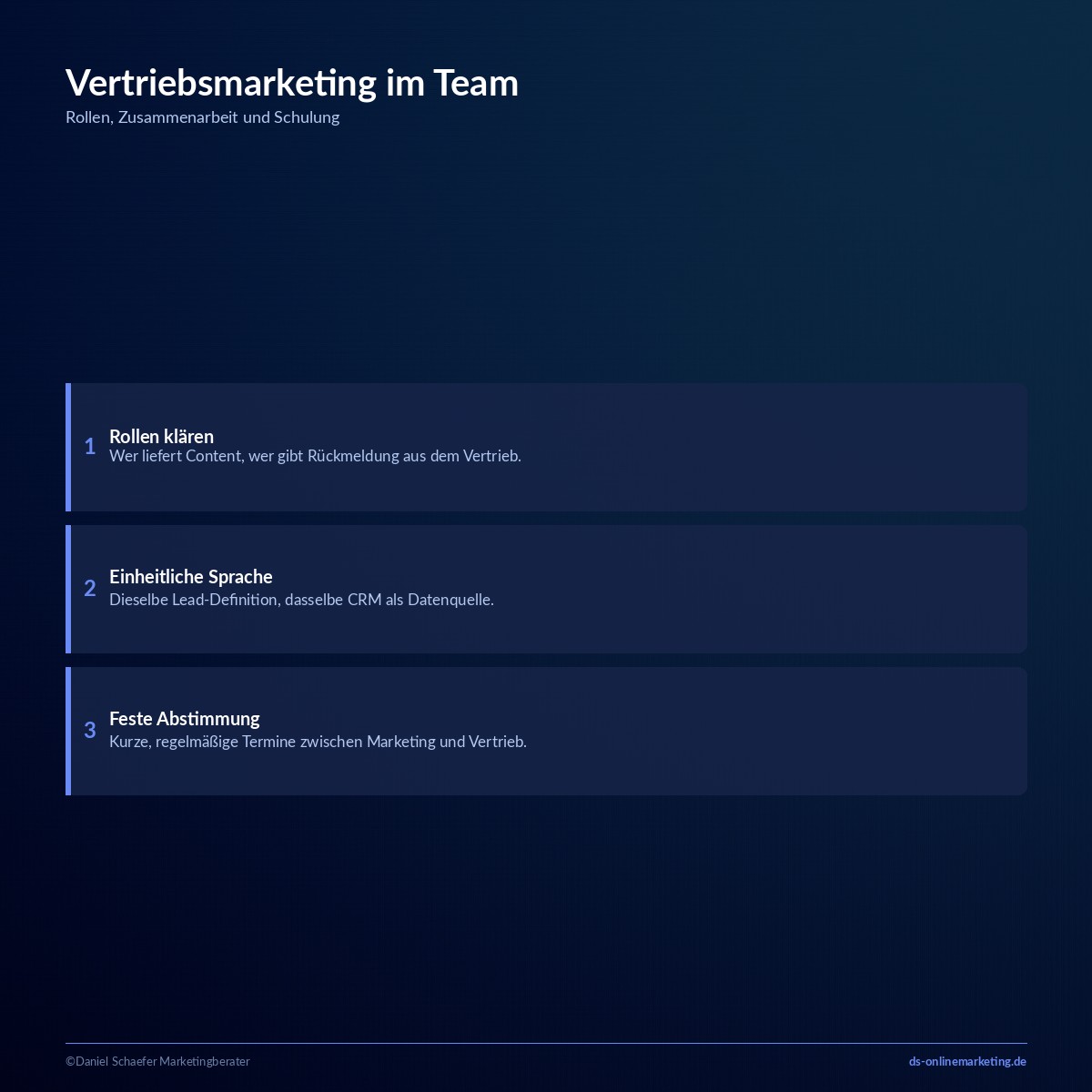 vertriebsmarketing team schulung