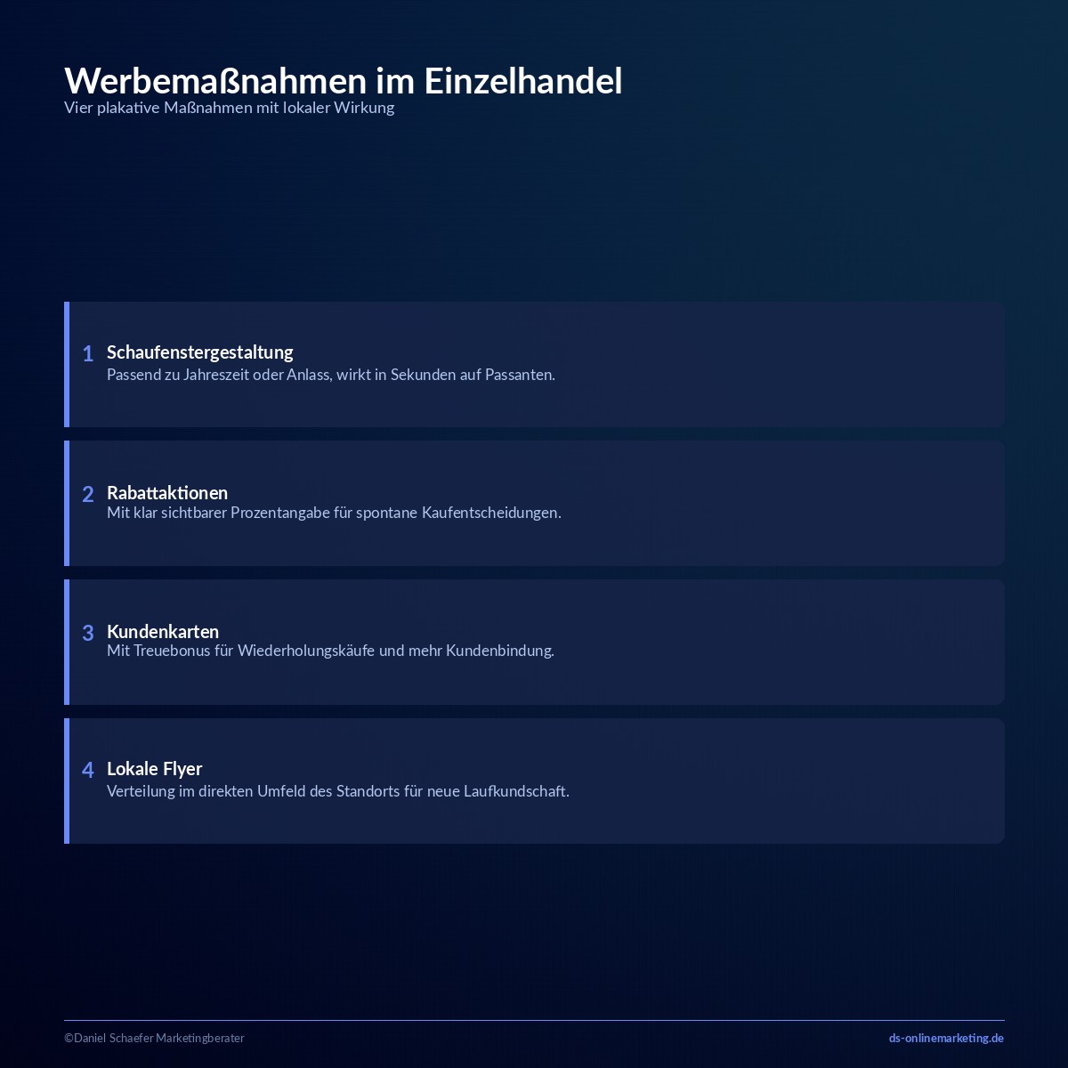 Werbemaßnahmen: Arten, Beispiele und die richtige Auswahl für dein Unternehmen 4 werbemassnahmen einzelhandel